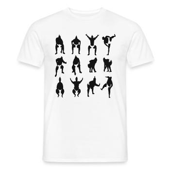 Sumo Kämpfer Wrestler - Männer T-Shirt - Weiß - Vorne - AI Model Male 178 dark (178cm)