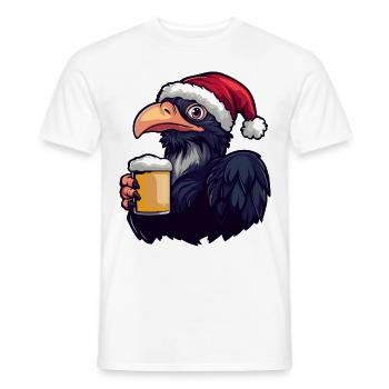 Harpie oiseau bière Noël Noël - T-shirt homme - blanc - Devant - AI Model Male 178 dark (178cm)