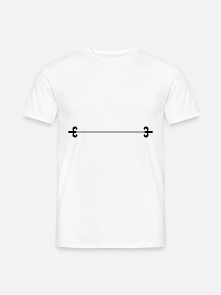 dash ornament - Men's T-Shirt - white