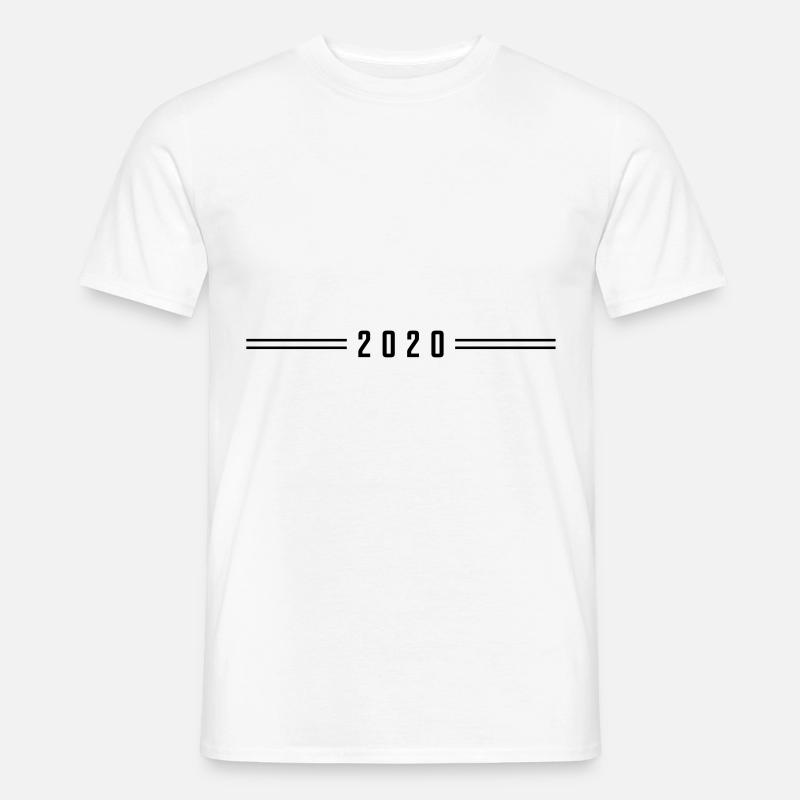 2020 strich - Männer T-Shirt - Weiß