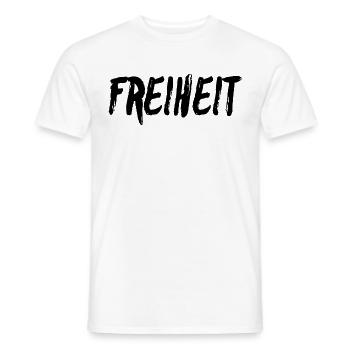 liberté - T-shirt homme - blanc - Devant - AI Model Male 178 dark (178cm)