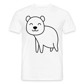 Bear Comic - Men's T-Shirt - white - Front - AI Model Male 178 dark (178cm)
