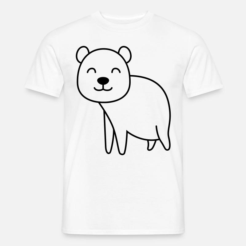 Bär Comic - Männer T-Shirt - Weiß