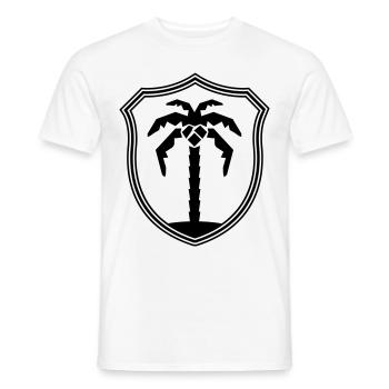 Armoiries du symbole de Palm Island - T-shirt homme - blanc - Devant - AI Model Male 178 dark (178cm)