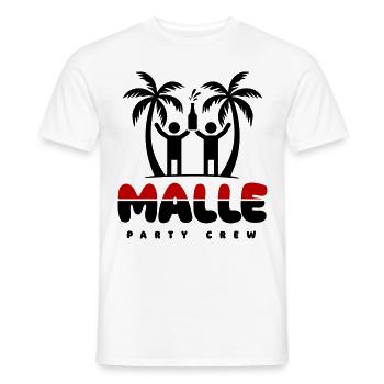 Malle Party Crew Mallorca Spruch - Männer T-Shirt - Weiß - Vorne - AI Model Male 178 dark (178cm)