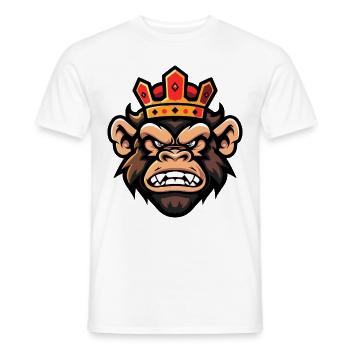 Monkey Head Crown - Men's T-Shirt - white - Front - AI Model Male 178 dark (178cm)
