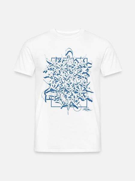 Alphabet blue - Männer T-Shirt - Weiß