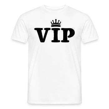 VIP - Men's T-Shirt - white - Front - AI Model Male 178 dark (178cm)