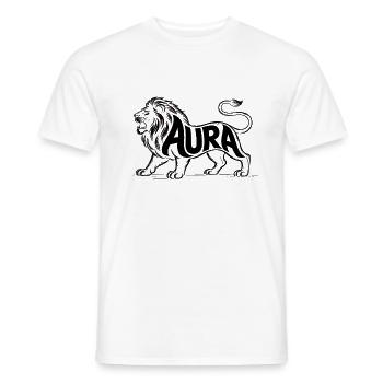 Aura - Cool Lion Logo - T-shirt homme - blanc - Devant - AI Model Male 178 dark (178cm)