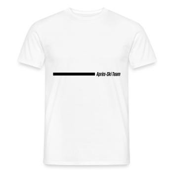 équipe après ski - T-shirt homme - blanc - Devant - AI Model Male 178 dark (178cm)