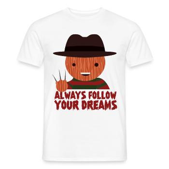Always follow your Dreams - T-shirt homme - blanc - Devant - AI Model Male 178 dark (178cm)