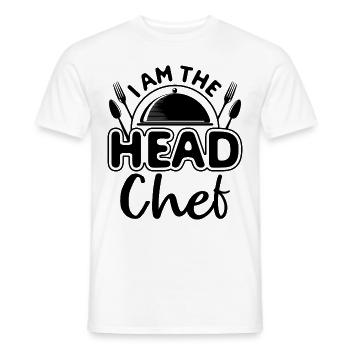 Chef Chef Chefs Kitchen Funny saying - Men's T-Shirt - white - Front - AI Model Male 178 dark (178cm)