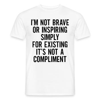 Against ableism! Against hostility to the disabled - Men's T-Shirt - white - Front - AI Model Male 178 dark (178cm)
