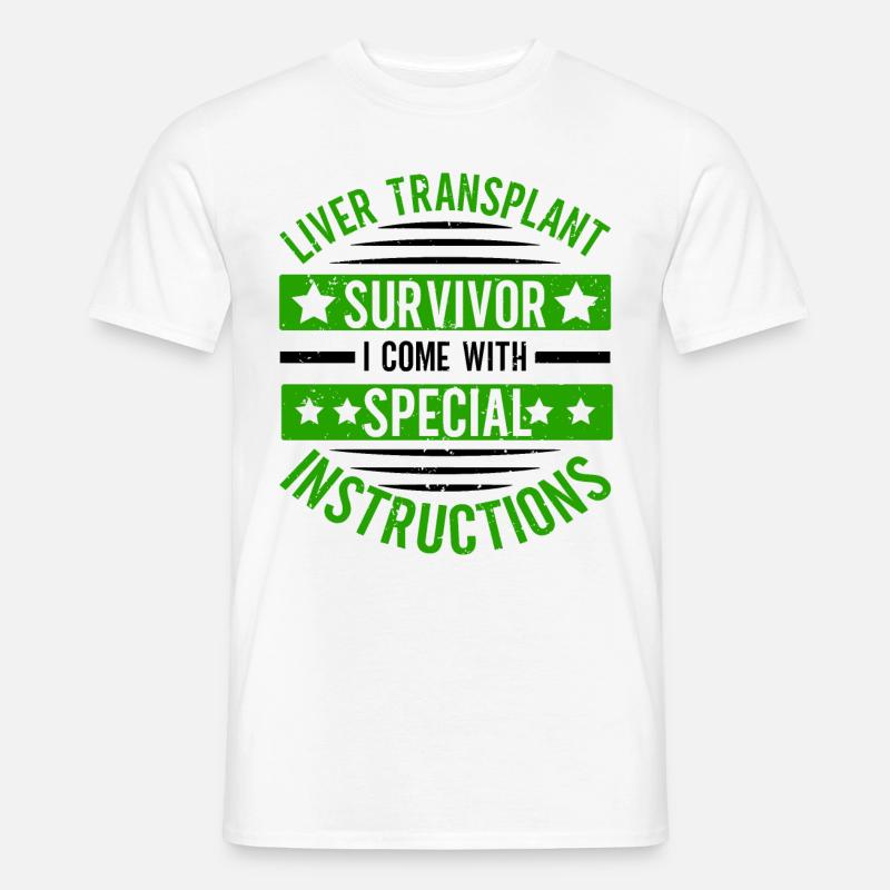 Lebertransplantation Leber-OP Organspender - Männer T-Shirt - Weiß