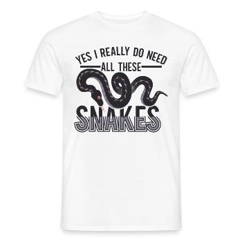 Snake owners Snake lovers Snakes - Men's T-Shirt - white - Front - AI Model Male 178 dark (178cm)