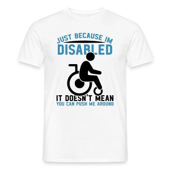 Wheelchair - Men's T-Shirt - white - Front - AI Model Male 178 dark (178cm)