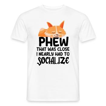 Introvertiert Schüchtern Antisozial - Männer T-Shirt - Weiß - Vorne - AI Model Male 178 dark (178cm)