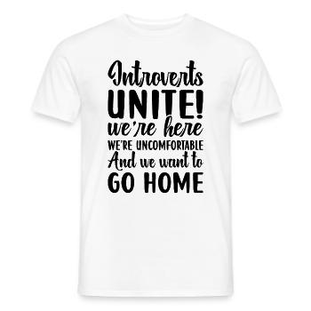 Introvertiert Schüchtern Antisozial - Männer T-Shirt - Weiß - Vorne - AI Model Male 178 dark (178cm)