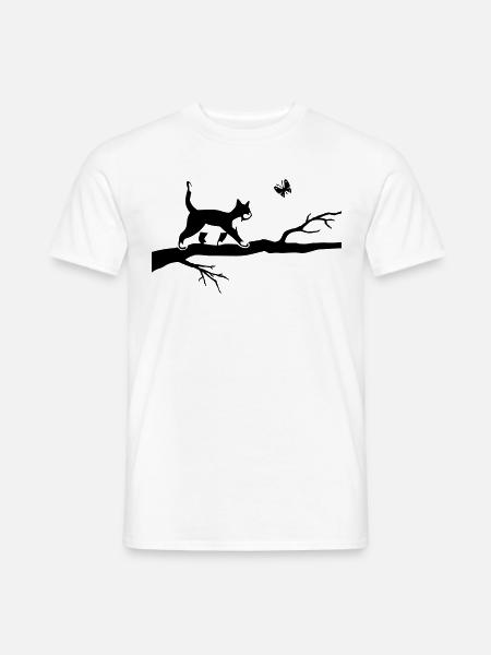 Kat - T-shirt herr - vit