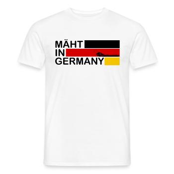 Mäht in Germany Rasen - Männer T-Shirt - Weiß - Vorne - AI Model Male 178 dark (178cm)