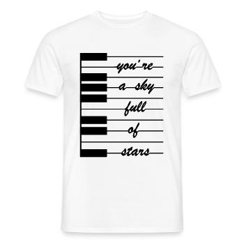 You're a sky full of stars I music love stars - Men's T-Shirt - white - Front - AI Model Male 178 dark (178cm)