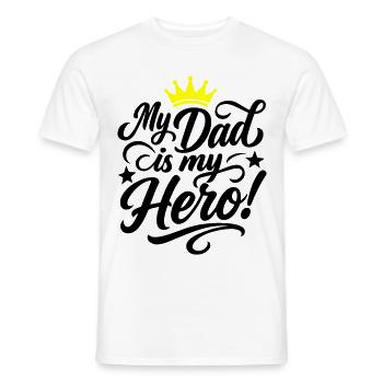 Bester Papa Held Spruch Vatertag - Männer T-Shirt - Weiß - Vorne - AI Model Male 178 dark (178cm)