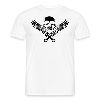 Totenkopf - Männer T-Shirt - Weiß - Vorne - AI Model Male 178 dark (178cm)