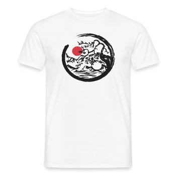 yin Yang Natur Bonsai Baum Qi Gong Tai Chi Yoga - Männer T-Shirt - Weiß - Vorne - AI Model Male 178 dark (178cm)