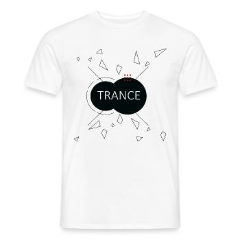 Trance Musique - T-shirt homme - blanc - Devant - AI Model Male 178 dark (178cm)