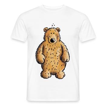 Grizzly drôle - mignon - cadeau - T-shirt homme - blanc - Devant - AI Model Male 178 dark (178cm)