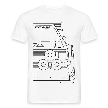 Rallye S1 E2 Sport Quattro Front - T-shirt homme - blanc - Devant - AI Model Male 178 dark (178cm)