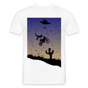 Cascade de motocross - T-shirt homme - blanc - Devant - AI Model Male 178 dark (178cm)