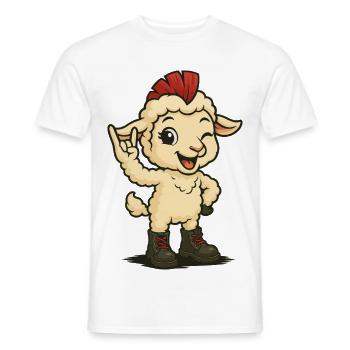 Punk Rock Lamb - Männer T-Shirt - Weiß - Vorne - AI Model Male 178 dark (178cm)
