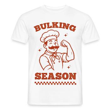Bulking Season - Men's T-Shirt - white - Front - AI Model Male 178 dark (178cm)