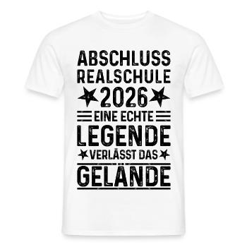 Secondary school graduation 2026 - Men's T-Shirt - white - Front - AI Model Male 178 dark (178cm)