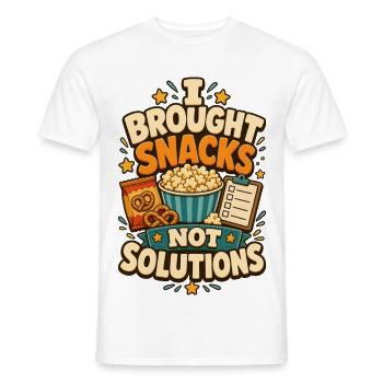 I Brought Snacks Not Solutions - Männer T-Shirt - Weiß - Vorne - AI Model Male 178 dark (178cm)