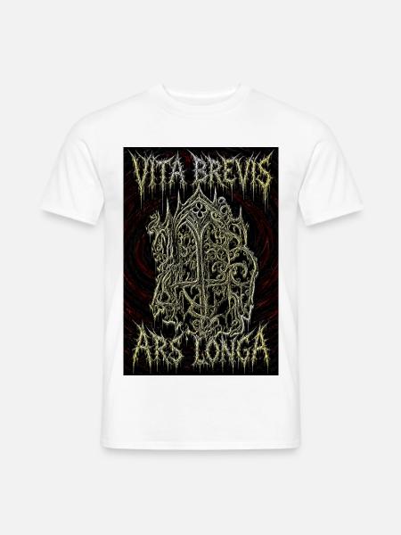 Mors Vincit Omnia – Cyber-Grunge-Sensenmann - Männer T-Shirt - Weiß