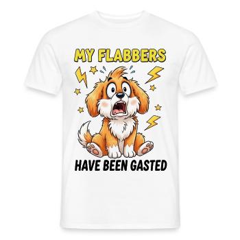Funny My Flabbers Have Been Gasted Dog Design - Men's T-Shirt - white - Front - AI Model Male 178 dark (178cm)