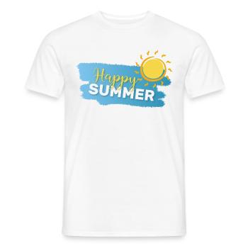Summer Mode: ON - Men's T-Shirt - white - Front - AI Model Male 178 dark (178cm)