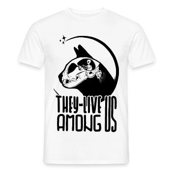Sie leben unter uns – helle Farben - Männer T-Shirt - Weiß - Vorne - AI Model Male 178 dark (178cm)