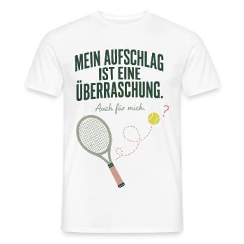 Mein Aufschlag ist eine Überraschung Tennis - Männer T-Shirt - Weiß - Vorne - AI Model Male 178 dark (178cm)