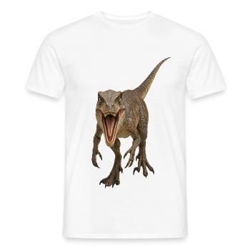 Velociraptor - Männer T-Shirt - Weiß - Vorne - AI Model Male 178 dark (178cm)