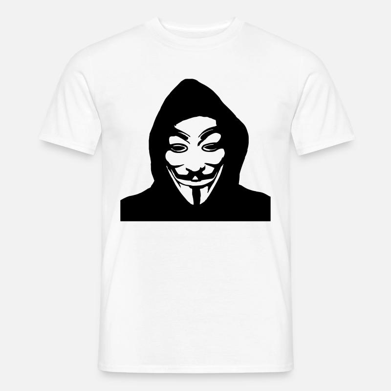 ANONYMOUS - Männer T-Shirt - Weiß
