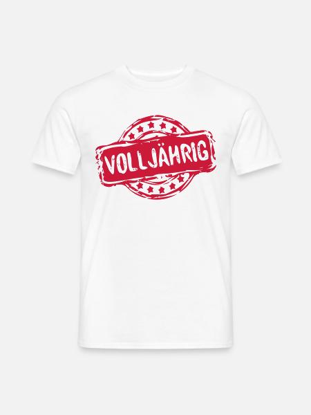 Stempel VOLLJÄHRIG - Männer T-Shirt - Weiß