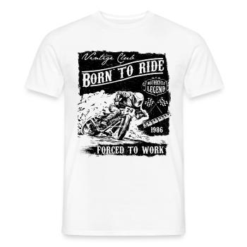 Motorrad Legende - Cross Motorrad Geschenk Schirt - Männer T-Shirt - Weiß - Vorne - AI Model Male 178 dark (178cm)