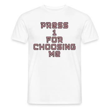 Mich wählen - Männer T-Shirt - Weiß - Vorne - AI Model Male 178 dark (178cm)