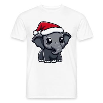 Noël mammouth Noël - T-shirt homme - blanc - Devant - AI Model Male 178 dark (178cm)