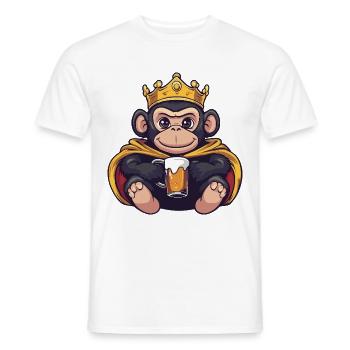 Bière de singe drôle - T-shirt homme - blanc - Devant - AI Model Male 178 dark (178cm)