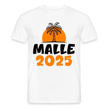 Malle 2025 - Männer T-Shirt - Weiß - Vorne - AI Model Male 178 dark (178cm)