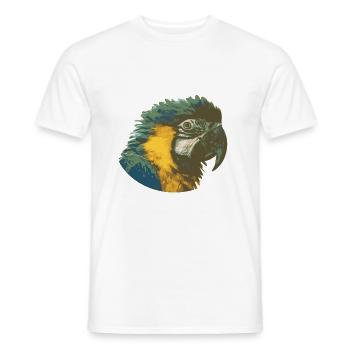 Colorful parrot - Men's T-Shirt - white - Front - AI Model Male 178 dark (178cm)